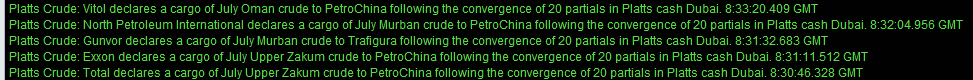 Zhenhua Oil Successfully Completes First Murban Crude Delivery via Platts Dubai Window